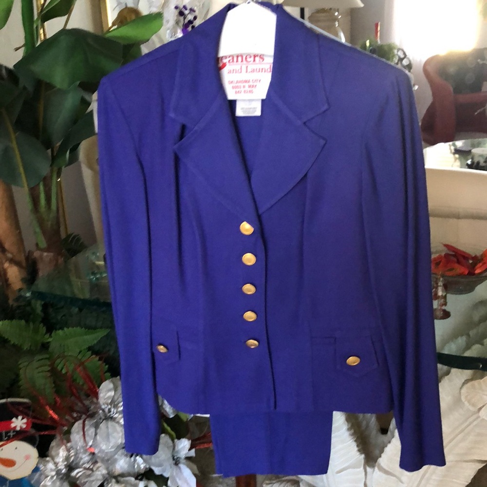 SZ 6 2 PIECE PANT SUIT COLOR BLUE FAMILY LOIS SNYDER FOR DANI MAX EXCLT  COND.